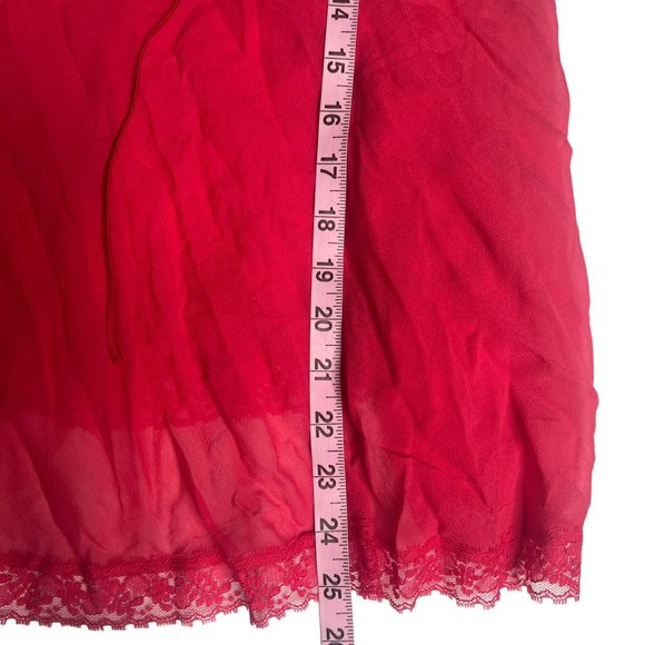 Victoria’s Secret Sheer Lace Red Slip Nightgown‎ Medium - Picture 5 of 6
